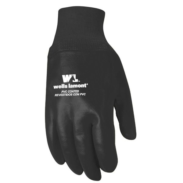Wells Lamont Mens Indoor & Outdoor PVC Chore Gloves; Black - One Size 7804669